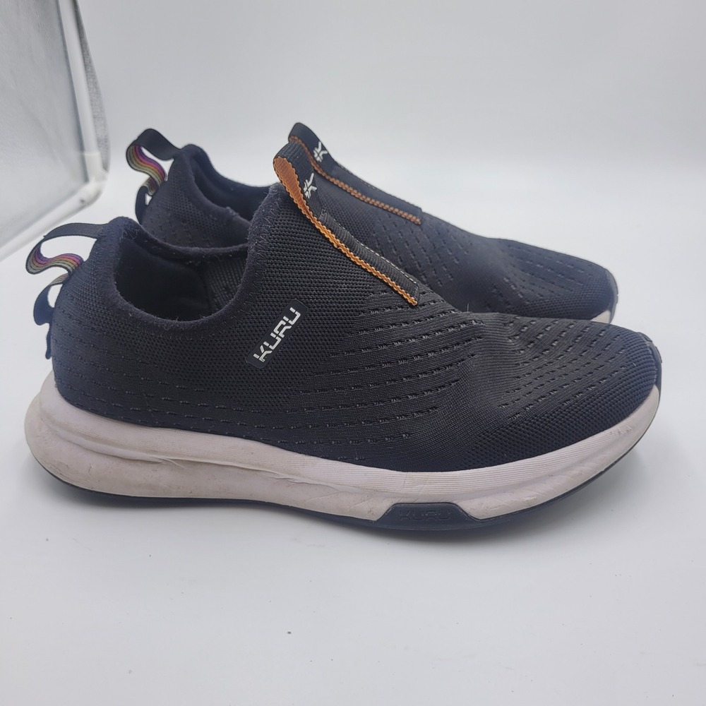 Kuru Atom Womens 9 Black Slip On Walking Sneakers Comfort Casual Orthopedic